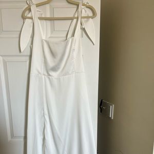 Show me your Mumu Garden Midi Dress ~ Ivory Luxe Satin